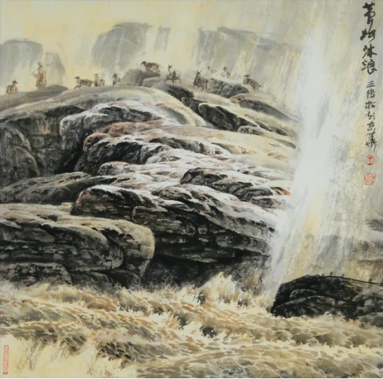 Painting Dahe Mulang by Wang Junsong
