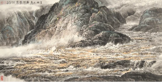 Landscape painting Shengsheng Buxi by Wang Junsong