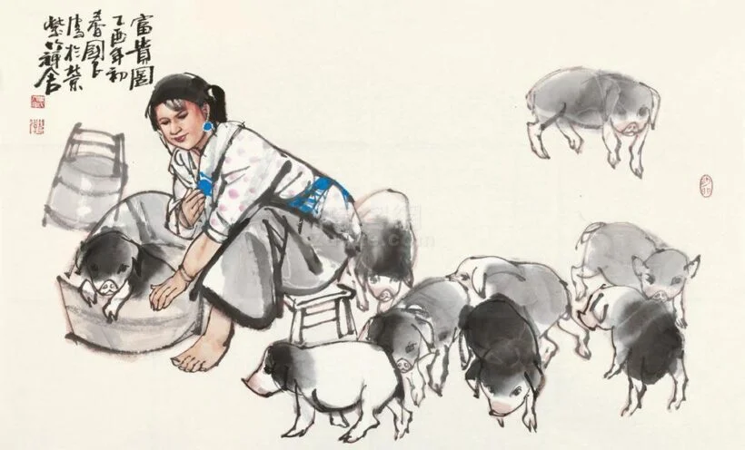Figure painting by Shi Guoliang