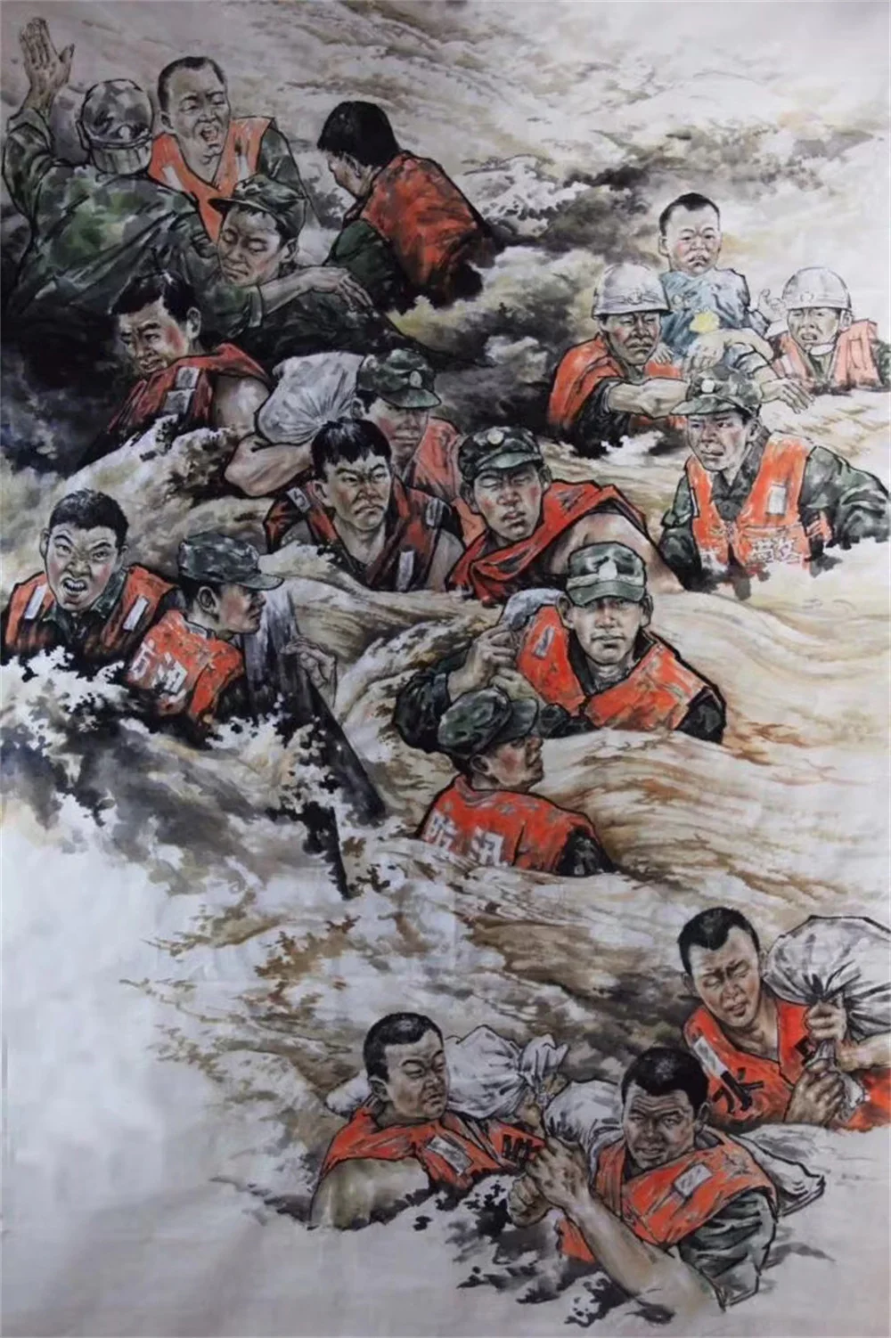 Zhang Hui painting The Sorrow of 1998, 2014, 240 x 120 cm