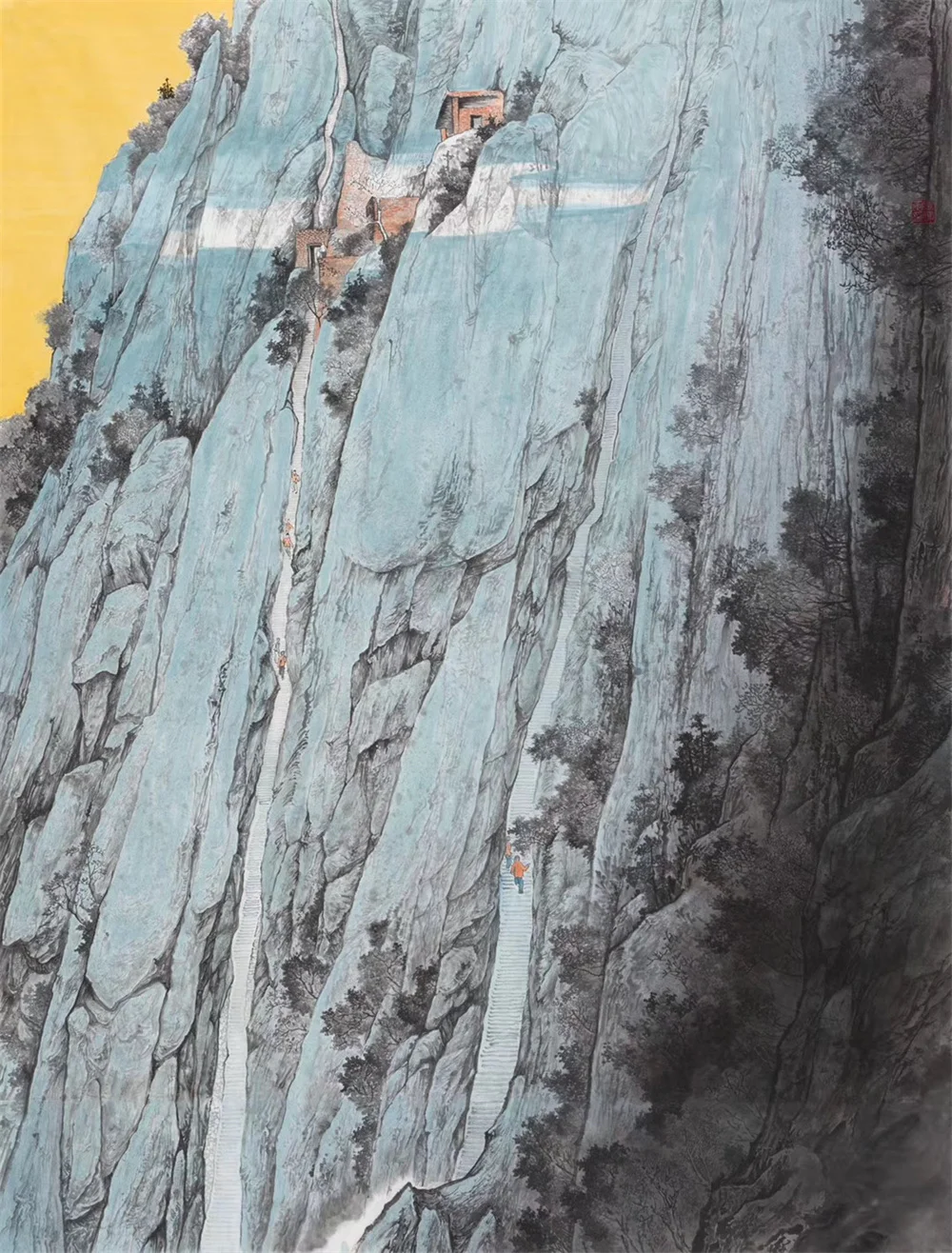 Zhang Hui painting A Clear Breeze Enters the Temple Smoke, 2016, 180 x 120 cm