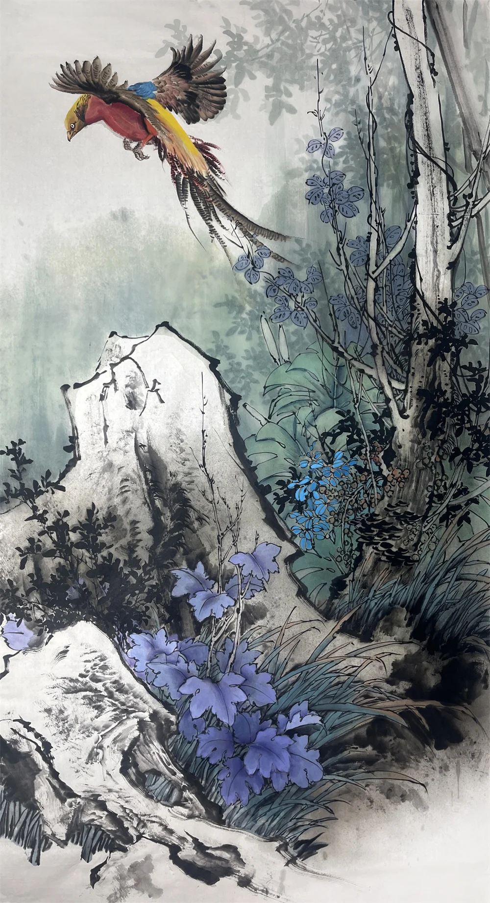 Zhang Hui painting Autumn Waters, 2023, 180 x 96 cm