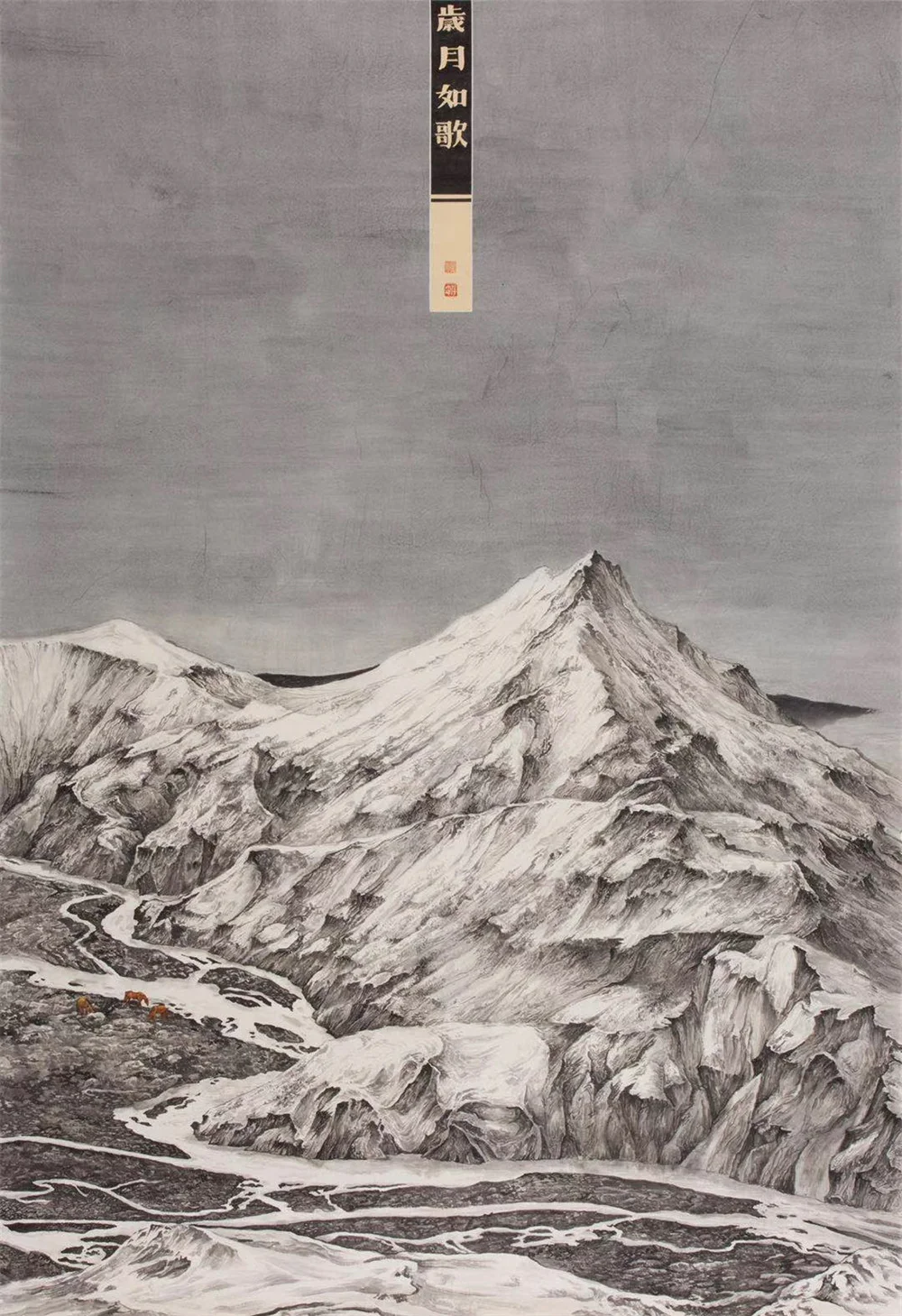 Zhang Hui painting Years Like a Song, 2016, 180 x 180 cm
