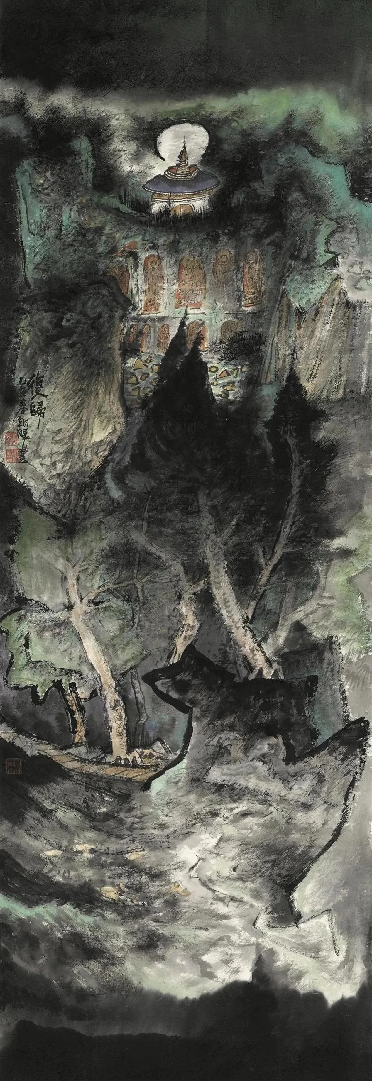 Returning by Chang Zhaohui, 148 x 60 cm, 2019