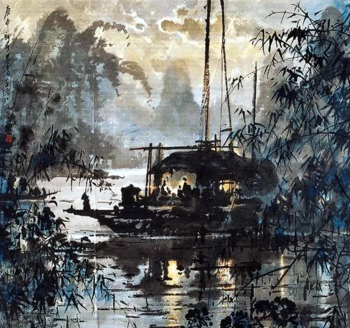 Landscape painting by Wang Weibao