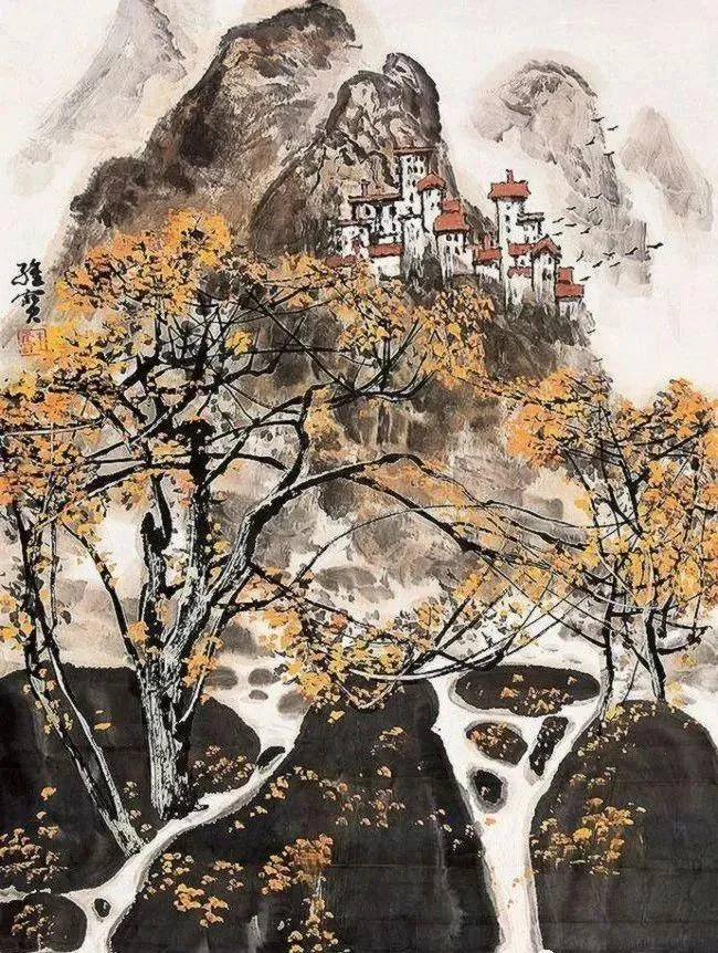 Landscape painting by Wang Weibao