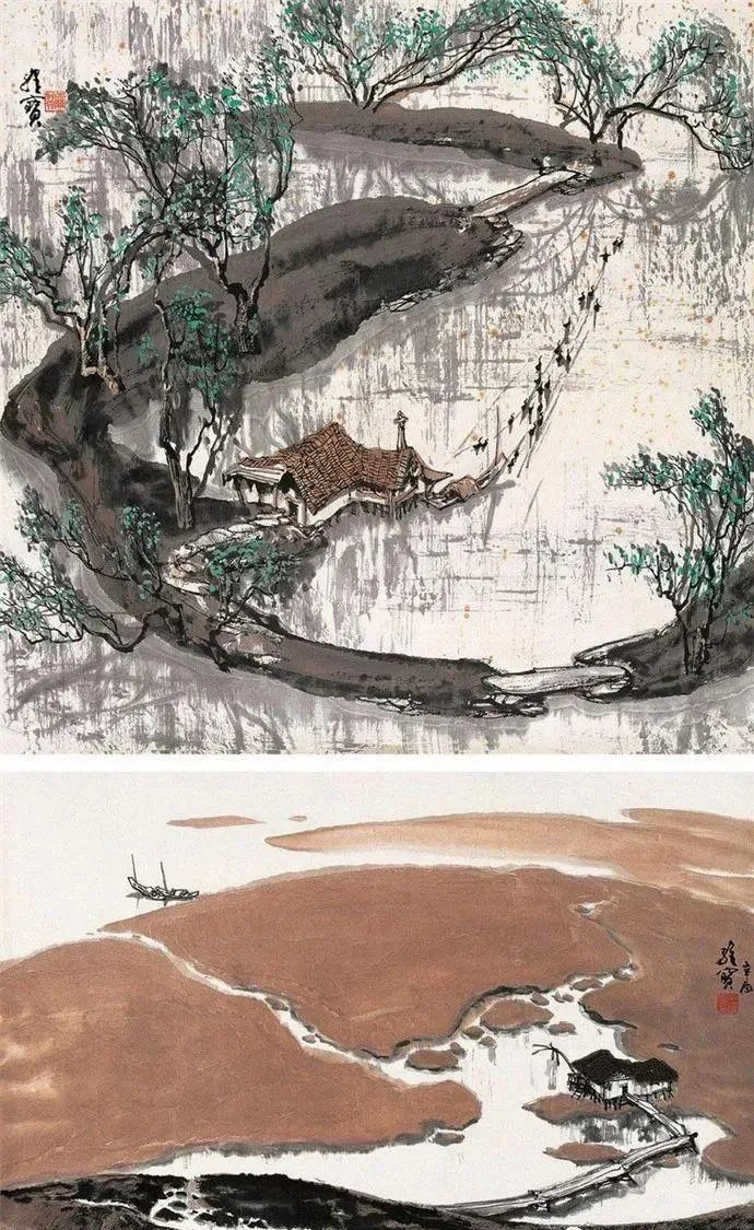 Landscape painting by Wang Weibao