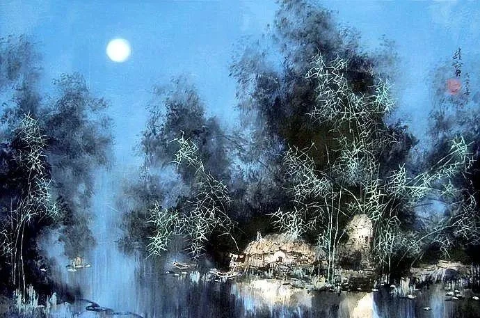 Landscape painting by Wang Weibao