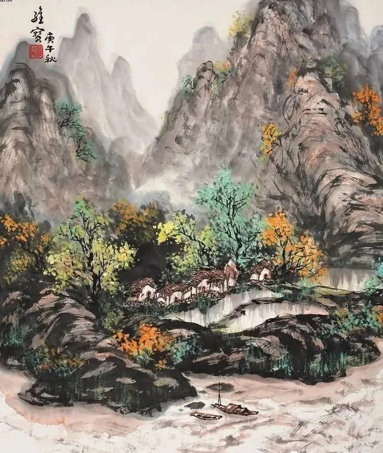 Landscape painting by Wang Weibao