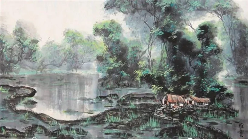 Landscape painting by Wang Weibao