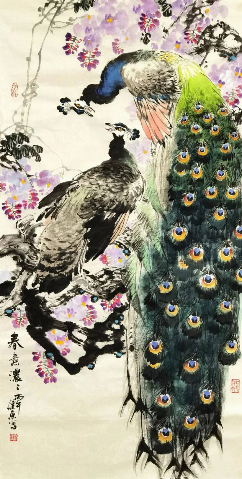 Flower and bird painting by Sun Jiandong