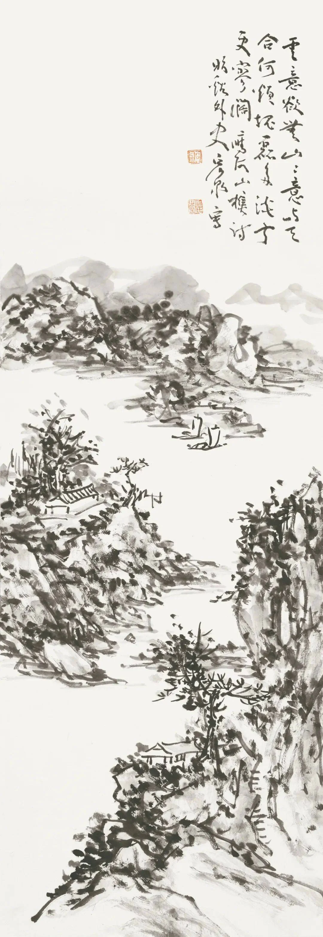 Calligraphy and painting collection displayed in Xu Hongquan's studio