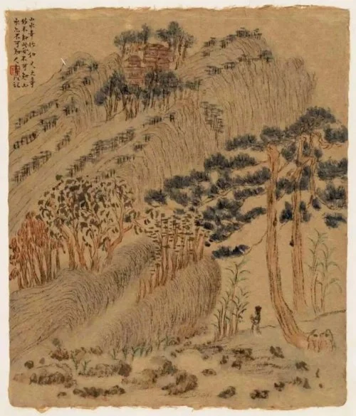 Zhou Xianglin, Marvelous Landscape, small ink painting